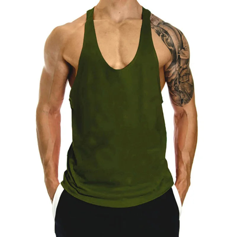 Men’s Cotton Y-Back Stringer Tank
