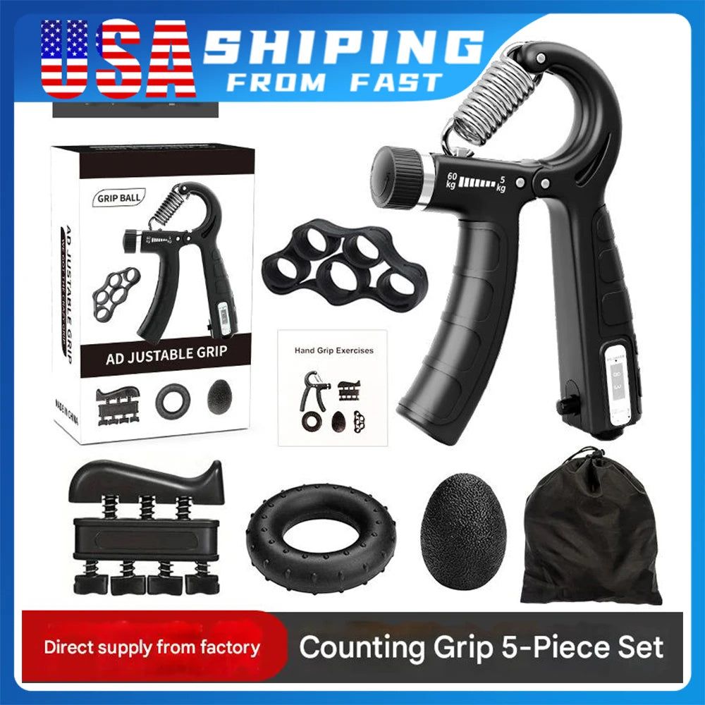 5-Piece Hand Grip Strength Trainer Set