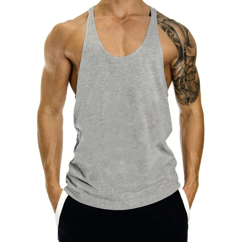Men’s Cotton Y-Back Stringer Tank